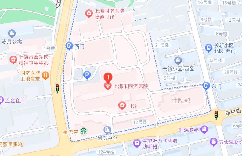 上海市同濟(jì)醫(yī)院地址